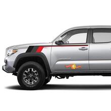 Toyota TRD estilo antiguo Tacoma Estilo monocromo sombras grises Gráficos laterales Pegatina Calcomanía raya Pegatina Calcomanía
 2
