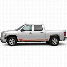Vinilos de rayas en panal para puertas y paneles laterales para Chevrolet Silverado 1500 GMT900 2007-2013_4