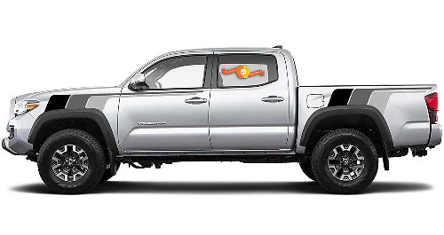 Pegatina de vinilo lateral con rayas estilo retro monocromo para Toyota Tacoma