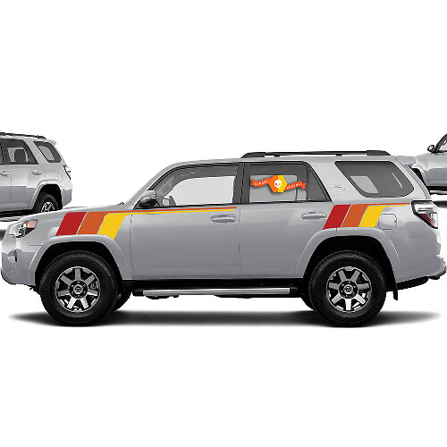 Kit de adhesivos de vinilo con franjas laterales retro para Toyota 4Runner