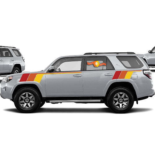 Kit de pegatinas de vinilo de rayas laterales retro para Toyota 4Runner