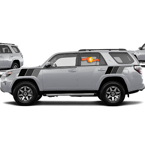 Pegatina de vinilo lateral con franjas en estilo monocromo retro para Toyota 4Runner