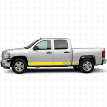 Rayas de vinilo a cuadros para puerta y panel de estribo para Chevrolet Silverado 1500 GMT900 2007-2013_3