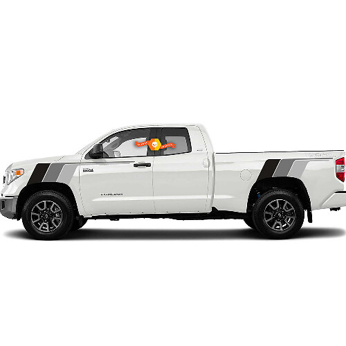 Calcomanía lateral de vinilo con rayas de estilo monocromo retro para Toyota Tundra