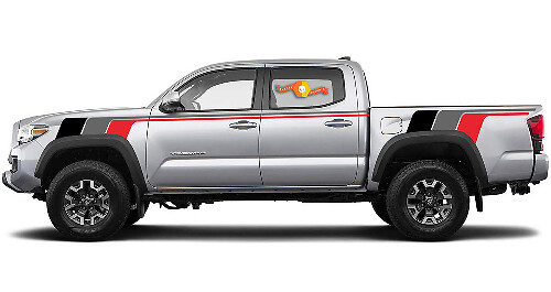 Pegatina de vinilo lateral de rayas de carreras estilo retro para Toyota Tacoma