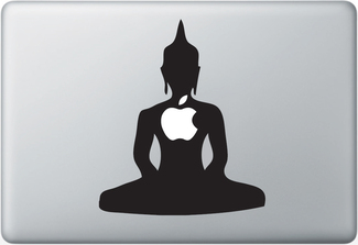 Etiqueta engomada de la etiqueta del MacBook del ordenador portátil de Buda
