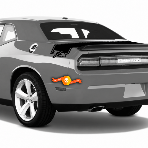 T/X Wraparound Trunk Band Kit Guardabarros trasero Maletero Adhesivo de vinilo para Dodge Challenger 2008-2014