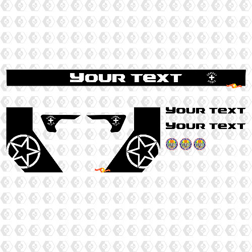 Jeep Gladiator Combat Medic Kit Estilo personalizado Vinilo Gráficos Calcomanías Pegatinas
