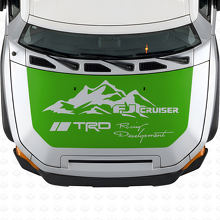 Etiqueta adhesiva de vinilo para capó estilo montaña TRD para Toyota FJ Cruiser_3