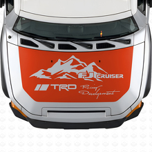 Etiqueta adhesiva de vinilo para capó estilo montaña TRD para Toyota FJ Cruiser_4