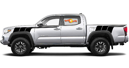 Calcomanía lateral de vinilo con franjas estilo Ivan Stewart para Toyota Tacoma 2015-2023