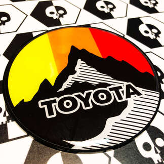 Nuevo Toyota Sun Mountains Vintage Colors Insignia Emblema Calcomanía abovedada con poliestireno de alto impacto
