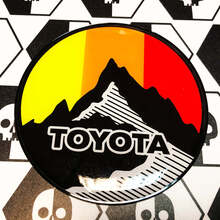 Nuevo Toyota Sun Mountains Vintage Colors Insignia Emblema Etiqueta engomada abovedada con poliestireno de alto impacto
 3