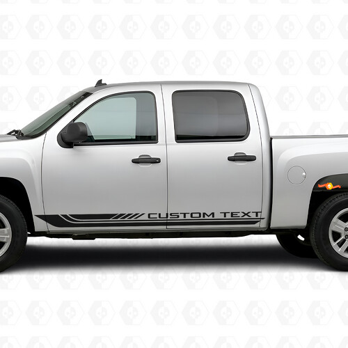 Vinilos Personalizados en Marco de Puerta y Panel de Estribo para Chevrolet Silverado 1500 GMT900 2007-2013