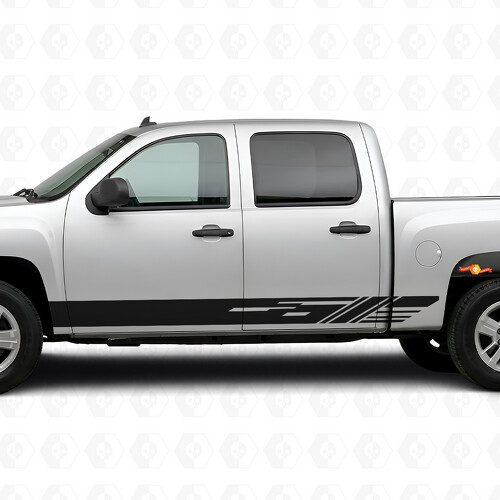 Tiras diagonales de vinilo para puertas y paneles inferiores para Chevrolet Silverado 1500 GMT900 2007-2013_1