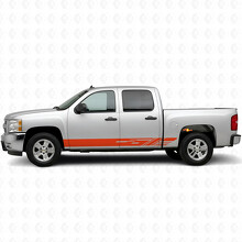 Tiras diagonales de vinilo para puertas y paneles inferiores para Chevrolet Silverado 1500 GMT900 2007-2013_4