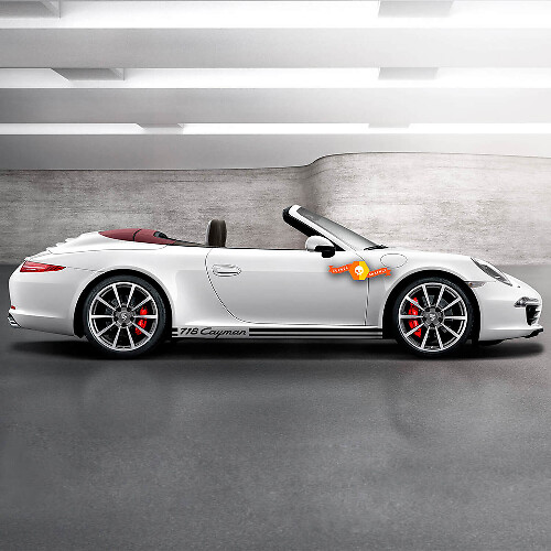 Calcomanía del kit de rayas laterales Porsche 718 Cayman Pegatina
