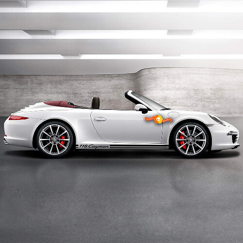 Calcomanía de Tiras de Umbral Lateral con Letra Cayman para Porsche 718 Cayman