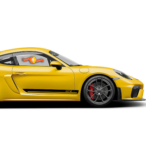 Calcomanía del kit de rayas laterales Porsche 718 Cayman GT4 Pegatina
