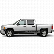 Tiras de vinilo en ranura escalonada para puertas y paneles laterales para Chevrolet Silverado 1500 GMT900 2007-2013_2