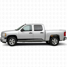 Tiras de vinilo paralelas de contorno para puerta y panel de estribo para Chevrolet Silverado 1500 GMT900 2007-2013_2