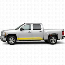 Tiras de vinilo paralelas de contorno para puerta y panel de estribo para Chevrolet Silverado 1500 GMT900 2007-2013_3