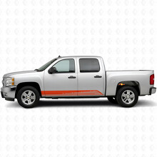 Tiras de vinilo paralelas de contorno para puerta y panel de estribo para Chevrolet Silverado 1500 GMT900 2007-2013_4