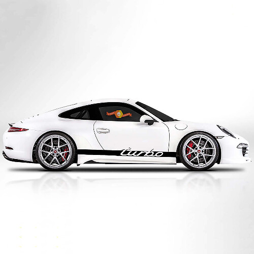 Kit de vinilos adhesivos de franjas laterales estilo Turbo para Porsche