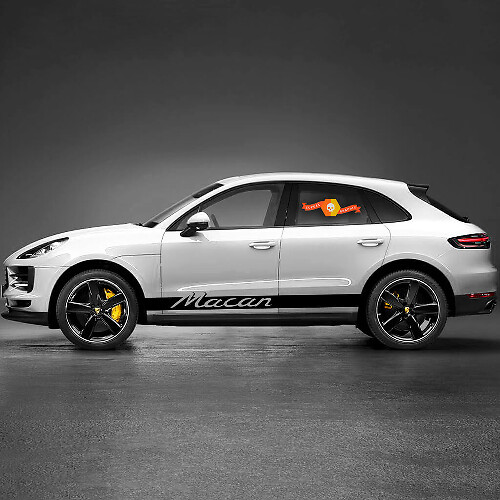 Kit de vinilos de franjas para paneles laterales de carreras para Porsche Macan