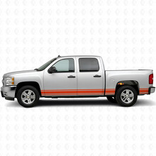 Vinilos delgados para el contorno de puertas y paneles laterales para Chevrolet Silverado 1500 GMT900 2007-2013_4