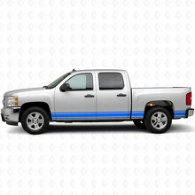 Vinilos delgados para el contorno de puertas y paneles laterales para Chevrolet Silverado 1500 GMT900 2007-2013_5