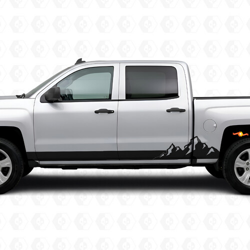 Vinilos para Puertas y Paneles Laterales Mountain Range para Chevrolet Silverado 1500 K2XX 2014-2019