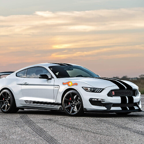 2X BOOSTED FORD MUSTANG side vinilo Rocker Panel cuerpo calcomanías coche pegatina logo gráficos emblema logo

