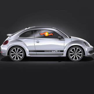 Volkswagen Beetle rocker Stripe Porsche Look Graphics Calcomanías estilo Cabrio se adaptan a cualquier año
