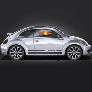 Volkswagen Beetle rocker Beetle Turbo Seitenstreifen Porsche Classic Look Gráficos Calcomanías Cabrio style fit any year
