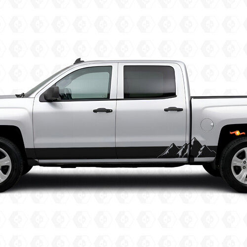 Vinilos en tiras para puerta y panel lateral Alpine Ridge para Chevrolet Silverado 1500 K2XX 2014-2019