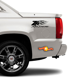 Z71 Chevy Avalanche Flame Truck Bed Juego de calcomanías laterales

