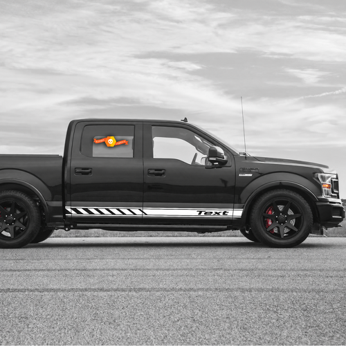 Juego de calcomanías de vinilo con triple raya para paneles laterales para Ford F-150 2009-2020