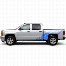 Franjas de vinilo dentadas para los laterales de la cama para Chevrolet Silverado 1500 K2XX 2014-2019_5