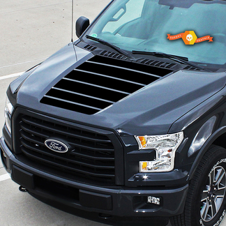 Para Ford F-150, línea de capó central, gráficos estroboscópicos, rayas, calcomanías de vinilo, pegatinas para camiones 2015 - 2020
