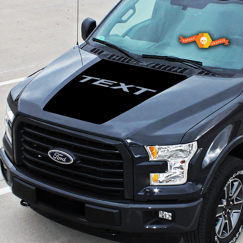 Texto central Adhesivo de vinilo para capó con efecto blackout para Ford F-150 2015-2018
