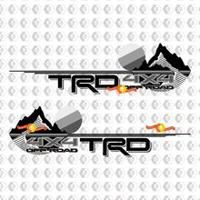 Nuevo TRD 4x4 todoterreno con montañas, pegatinas de vinilo laterales de estilo gris monocromático, calcomanías aptas para Tacoma Tundra 4Runner
 2