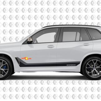 Rayas de vinilo M Performance para BMW X5 X6 M50 G05 G06 estilo monocromo
