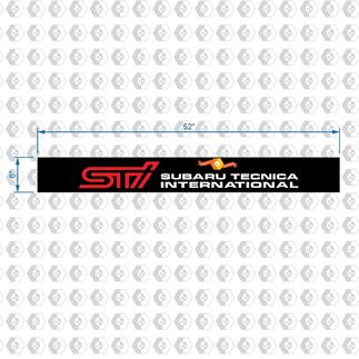 Calcomanía de banner de parabrisas internacional STI Subaru Tecnica Pegatina

