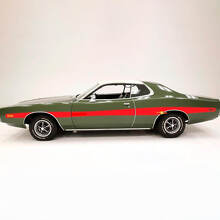 Kit de calcomanías de vinilo con rayas laterales en contorno de estilo retro para Dodge Charger 1973_2