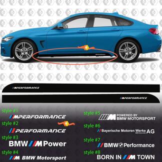 BMW M Power M Performance Born In M Town M Motorsport Side Rocker Panel calcomanías de vinilo pegatinas F32 F36 F30 F82
