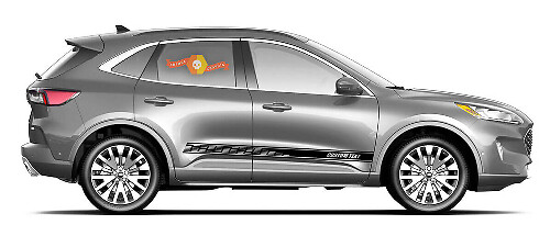 Vinilo adhesivo personalizado de franjas laterales perforadas para Musclecar Escape