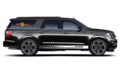 Franjas de Carreras con Texto Personalizado Vinilo de Panel Lateral de Mando para Ford Expedition