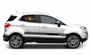 2x lado Ford EcoSport vinilo rayas cuerpo calcomanía vinilo gráficos pegatina texto personalizado estilo 2
