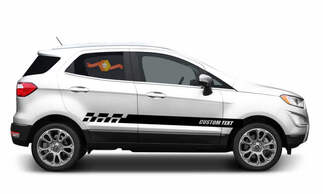 2x lado Ford EcoSport vinilo rayas cuerpo calcomanía vinilo gráficos pegatina texto personalizado estilo 4
